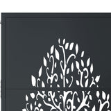 Garden Gate Anthracite 105x130 cm Steel Tree Design - Rear View