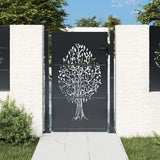 Garden Gate Anthracite 105x130 cm Steel Tree Design