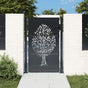 Garden Gate Anthracite 100x125 cm Steel Tree Design