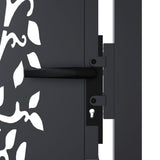 Garden Gate Anthracite 105x155 cm Steel Tree Design - Close-Up Angle