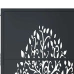 Garden Gate Anthracite 100x175 cm Steel Tree Design