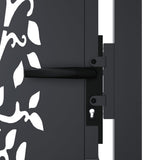 Garden Gate Anthracite 100x175 cm Steel Tree Design