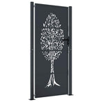 Garden Gate Anthracite 100x200 cm Steel Tree Design