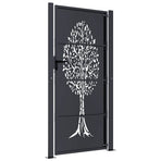 Garden Gate Anthracite 100x200 cm Steel Tree Design