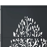 Garden Gate Anthracite 105x205 cm Steel Tree Design - Rear View