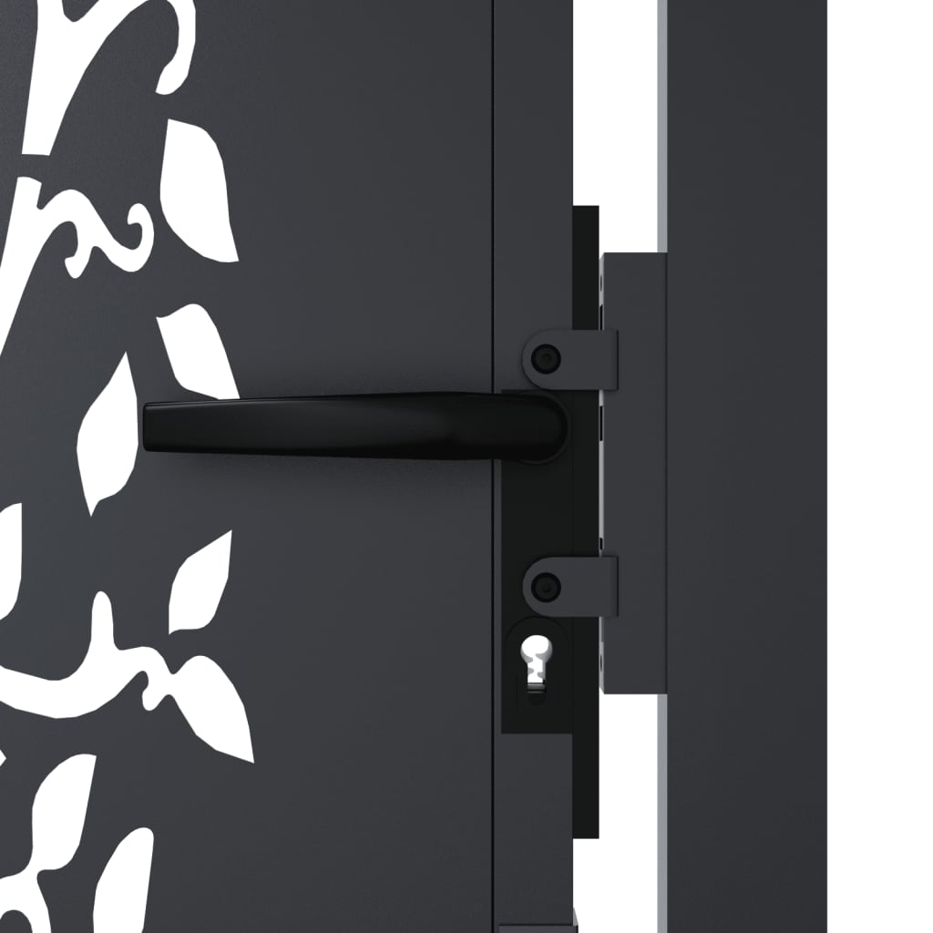 Garden Gate Anthracite 100x200 cm Steel Tree Design