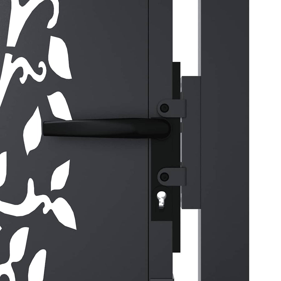 Garden Gate Anthracite 100x200 cm Steel Tree Design