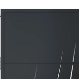 Garden Gate Anthracite 100x75 cm Steel Grass Design