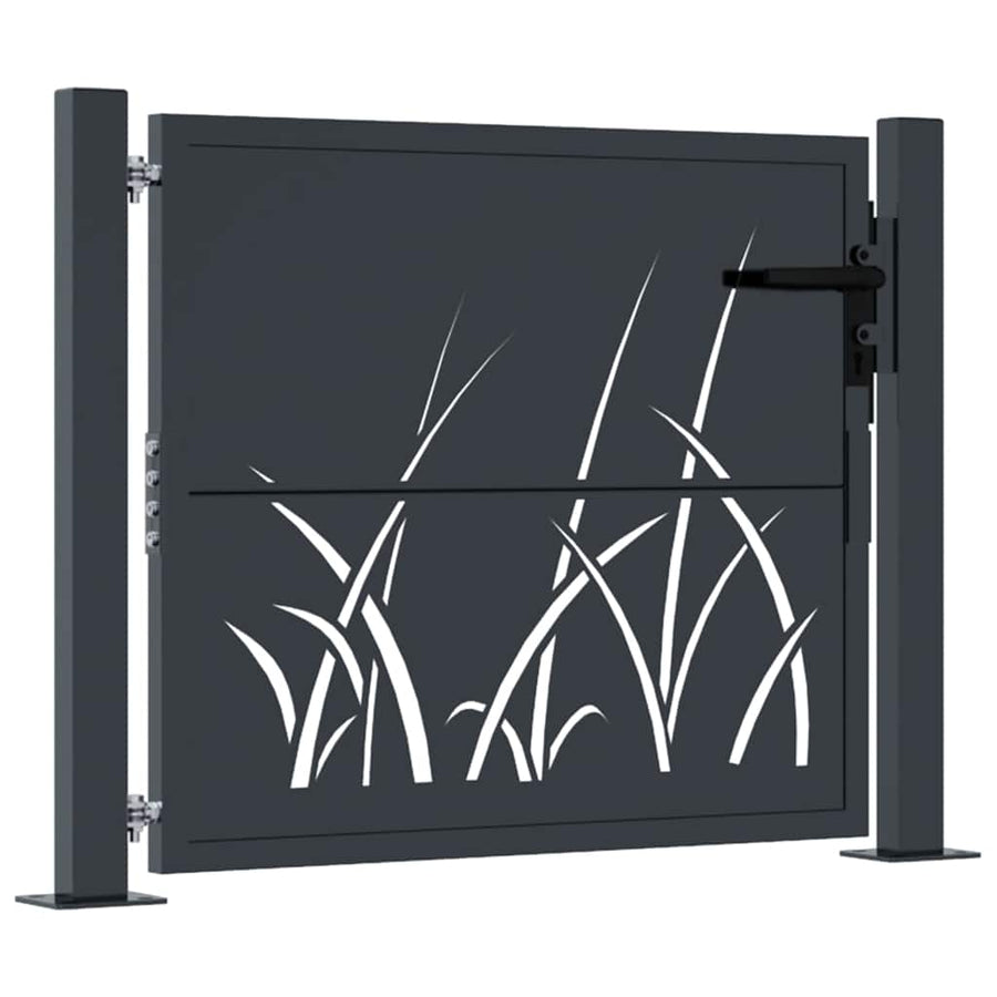 Garden Gate Anthracite 100x100 cm Steel Grass Design