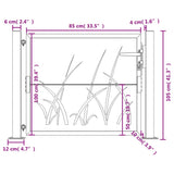 Garden Gate Anthracite 100x100 cm Steel Grass Design