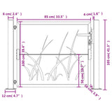 Garden Gate Anthracite 105x105 cm Steel Grass Design - Extra Image