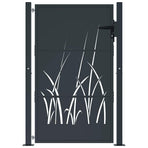 Garden Gate Anthracite 100x125 cm Steel Grass Design