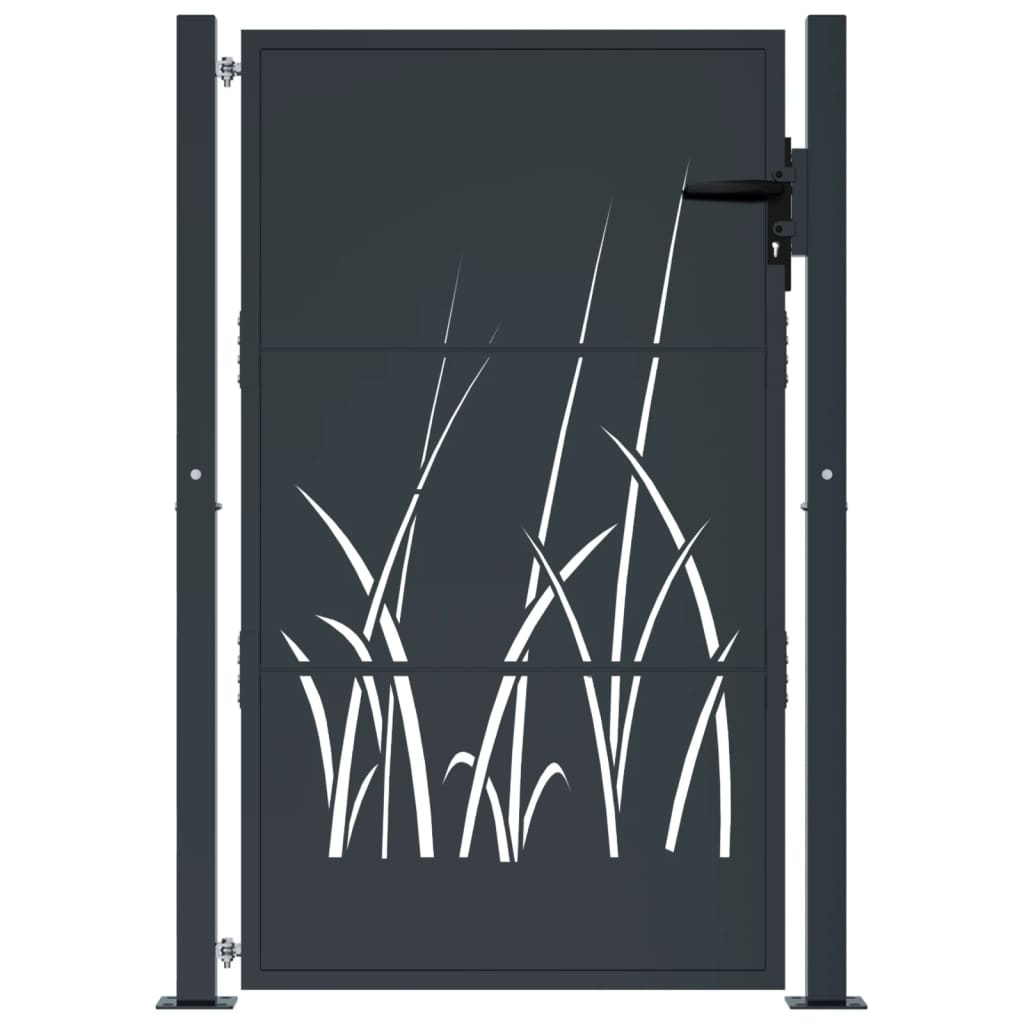 Garden Gate Anthracite 100x150 cm Steel Grass Design