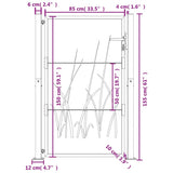 Garden Gate Anthracite 100x150 cm Steel Grass Design