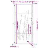 Garden Gate Anthracite 100x175 cm Steel Grass Design