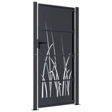 Garden Gate Anthracite 105x205 cm Steel Grass Design - Top-Down View