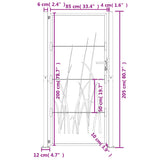 Garden Gate Anthracite 100x200 cm Steel Grass Design