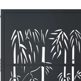 Garden Gate Anthracite 100x75 cm Steel Bamboo Design