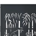 Garden Gate Anthracite 100x75 cm Steel Bamboo Design