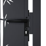 Garden Gate Anthracite 100x75 cm Steel Bamboo Design