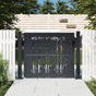 Garden Gate Anthracite 100x75 cm Steel Bamboo Design