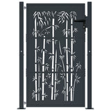Garden Gate Anthracite 100x150 cm Steel Bamboo Design