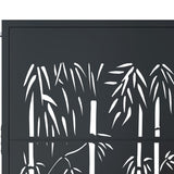 Garden Gate Anthracite 100x150 cm Steel Bamboo Design