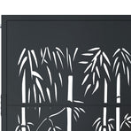 Garden Gate Anthracite 100x150 cm Steel Bamboo Design