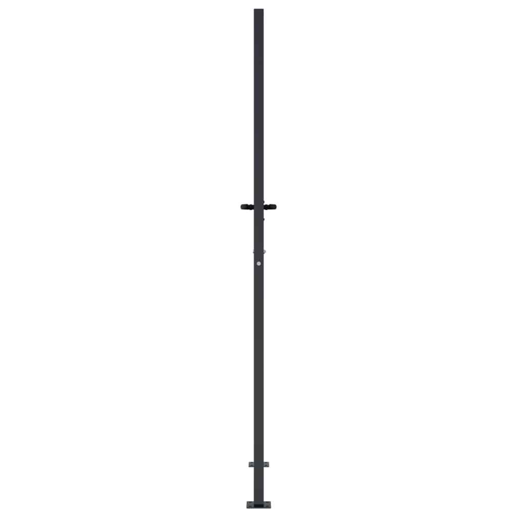 Garden Gate Anthracite 100x175 cm Steel Bamboo Design
