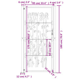 Garden Gate Anthracite 100x175 cm Steel Bamboo Design