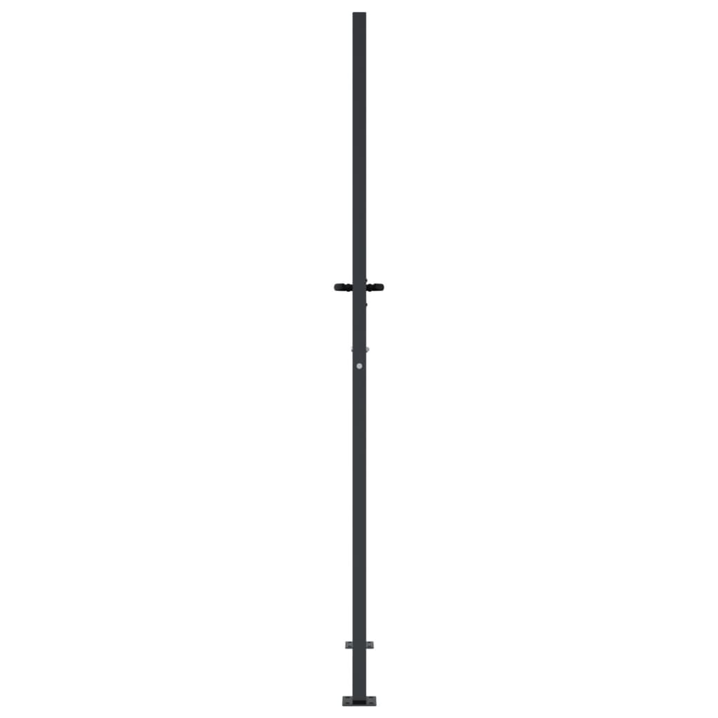 Garden Gate Anthracite 100x200 cm Steel Bamboo Design