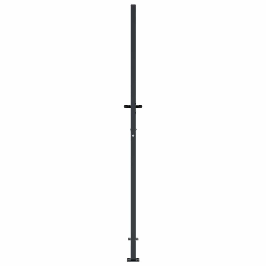 Garden Gate Anthracite 100x200 cm Steel Bamboo Design