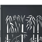 Garden Gate Anthracite 100x200 cm Steel Bamboo Design