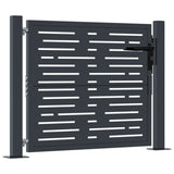 Garden Gate Anthracite 105x80 cm Steel Square Design - Front View