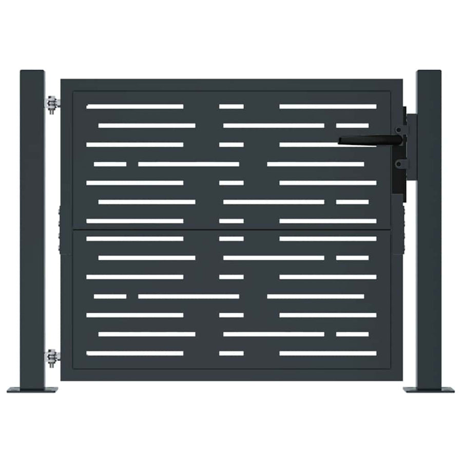 Garden Gate Anthracite 100x75 cm Steel Square Design