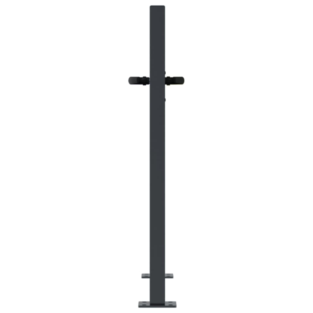 Garden Gate Anthracite 100x75 cm Steel Square Design