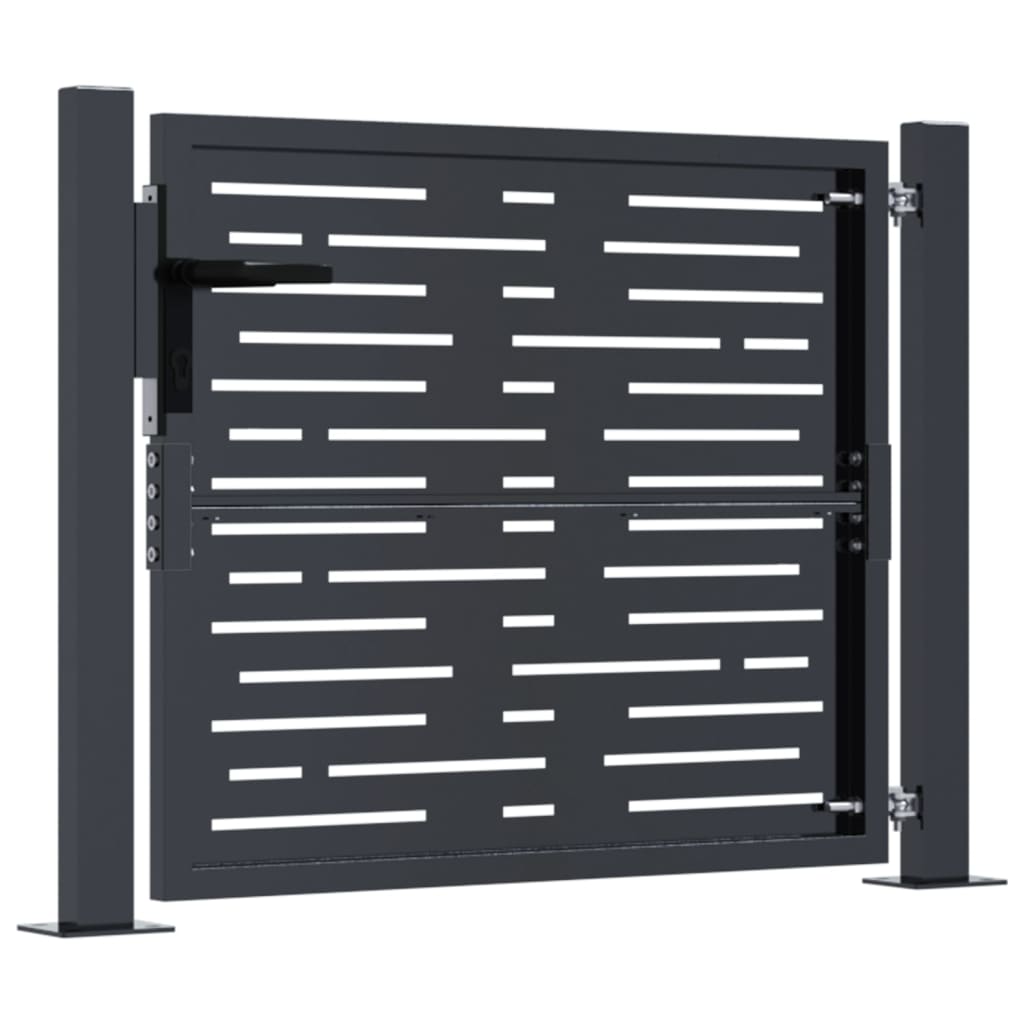 Garden Gate Anthracite 100x75 cm Steel Square Design