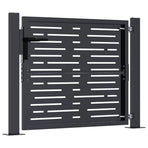 Garden Gate Anthracite 100x75 cm Steel Square Design