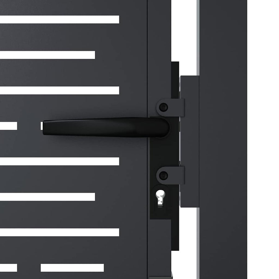 Garden Gate Anthracite 100x75 cm Steel Square Design