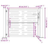 Garden Gate Anthracite 105x80 cm Steel Square Design - Extra Image