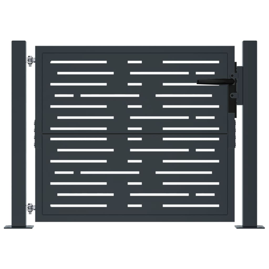 Garden Gate Anthracite 100x100 cm Steel Square Design