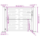 Garden Gate Anthracite 105x105 cm Steel Square Design - Extra Image