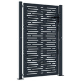 Garden Gate Anthracite 105x130 cm Steel Square Design - Front View