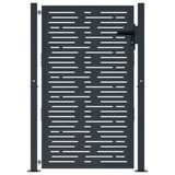 Garden Gate Anthracite 105x130 cm Steel Square Design - Side View
