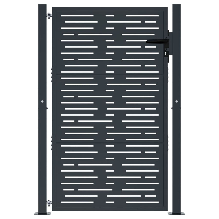 Garden Gate Anthracite 100x125 cm Steel Square Design