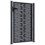 Garden Gate Anthracite 105x130 cm Steel Square Design - 45-Degree Angle