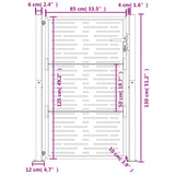 Garden Gate Anthracite 100x125 cm Steel Square Design