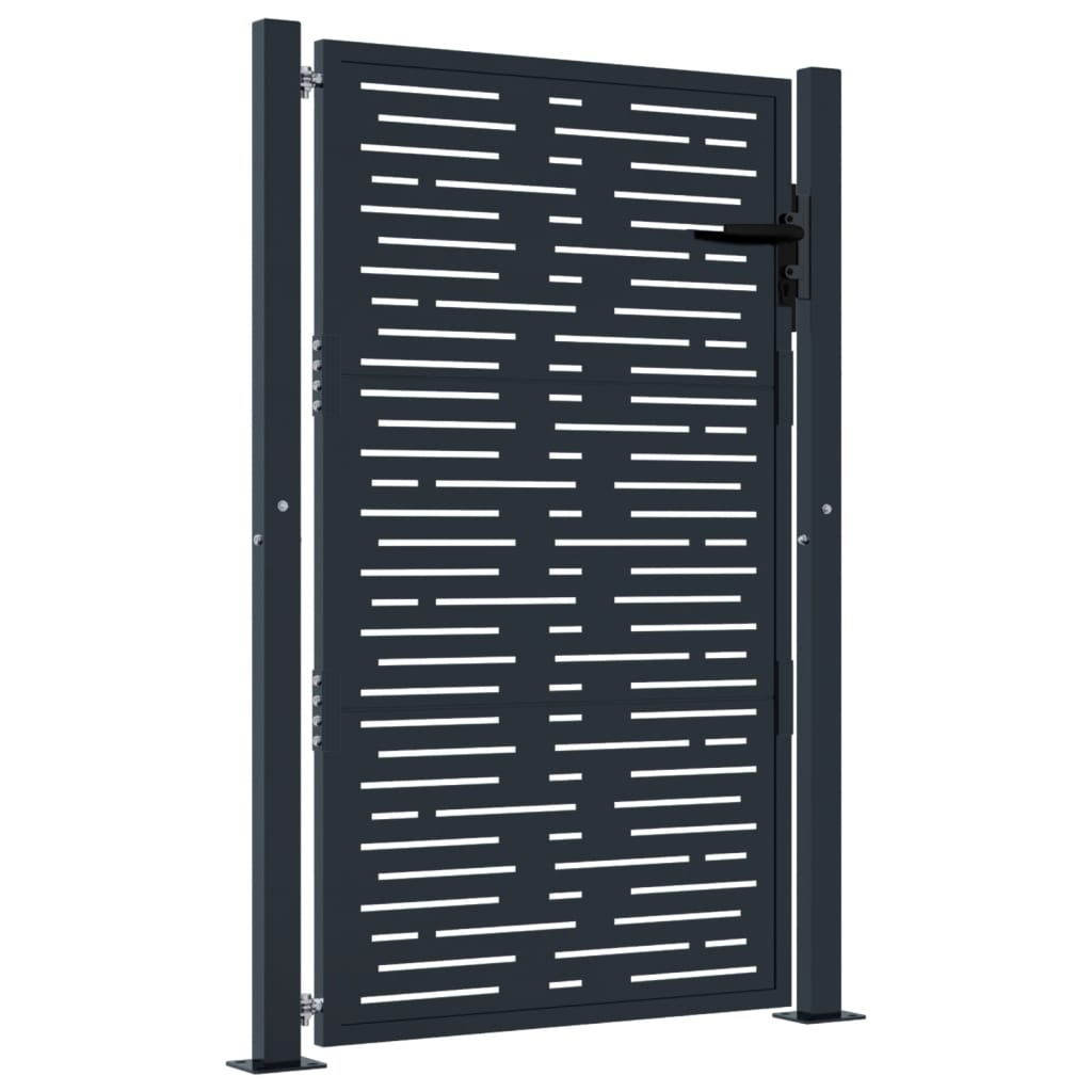 Garden Gate Anthracite 100x150 cm Steel Square Design