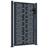 Garden Gate Anthracite 105x155 cm Steel Square Design - Front View
