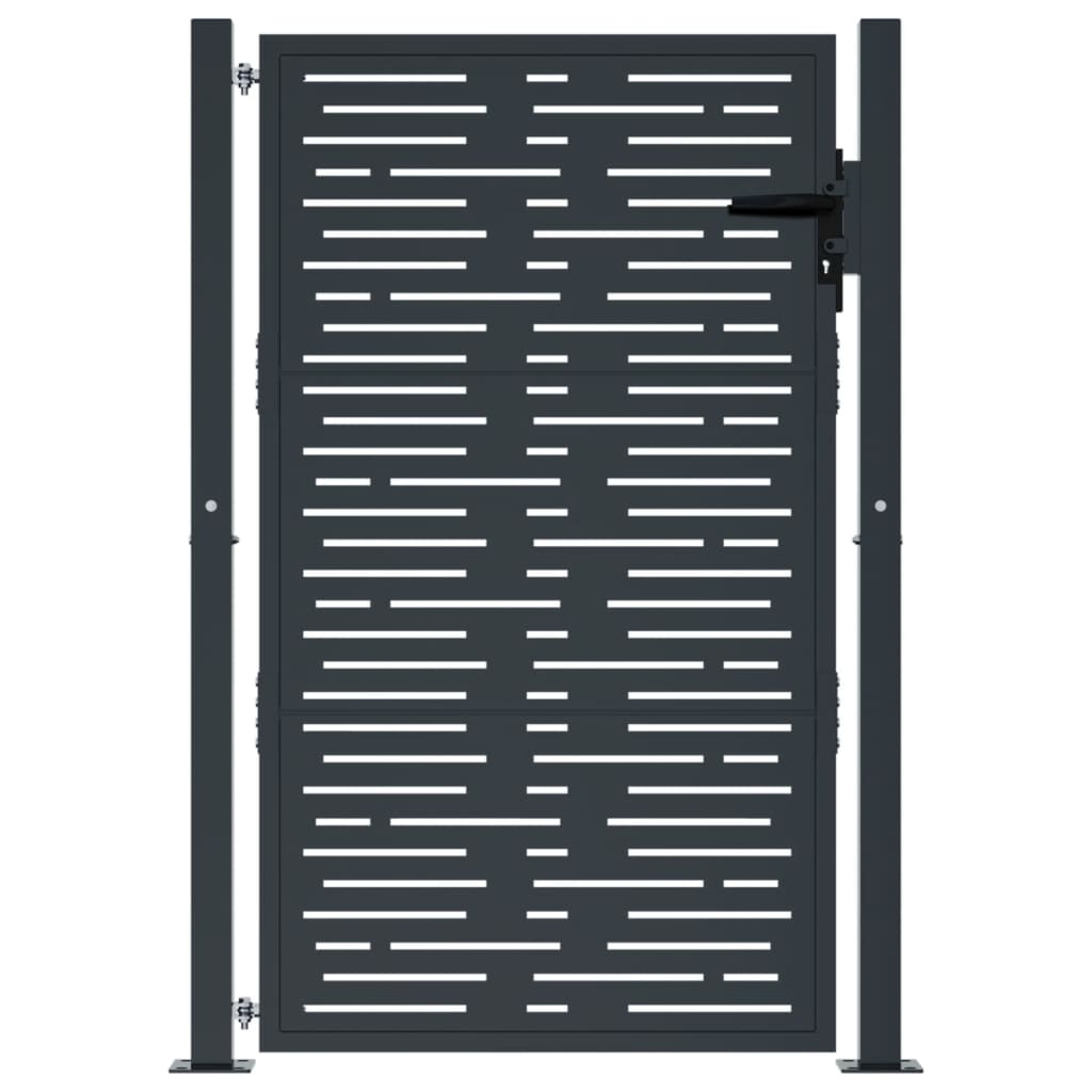 Garden Gate Anthracite 100x150 cm Steel Square Design